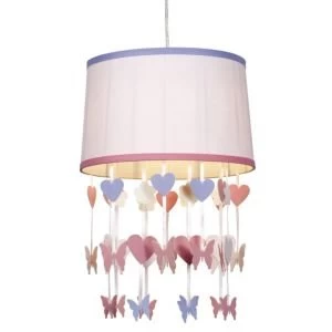 Image of Colours Elara Powder pink Butterfly Light shade D305mm