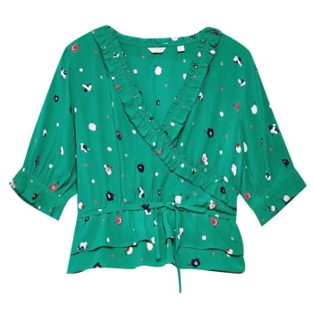 Image of Jack Wills Bethy Wrap Top - Green