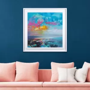 Image of The Art Group Fractal Sky Framed Print MultiColoured