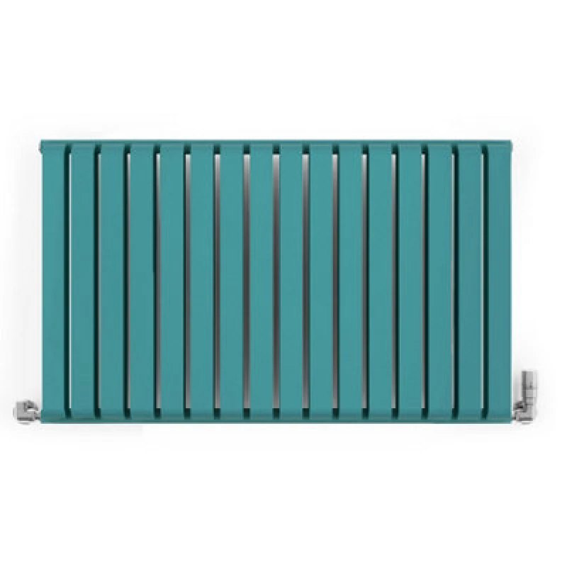 Image of Terma Warp Room Teal Hydronic Horizontal Designer 3945Btu Radiator, (W)1045mm X (H)630mm