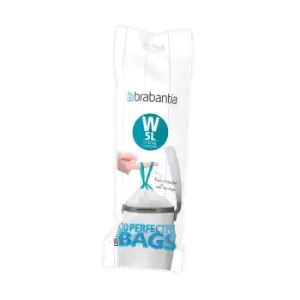 Image of Brabantia Bin Liners PerfectFit Bin Bags 5L (Code W)