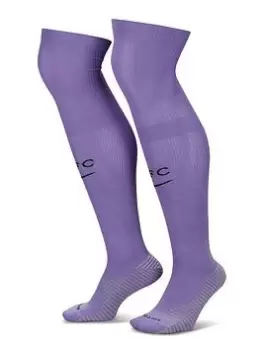 Image of Nike Liverpool Fc Junior 22/23 Home Goalkeeper Sock, Purple, Size M
