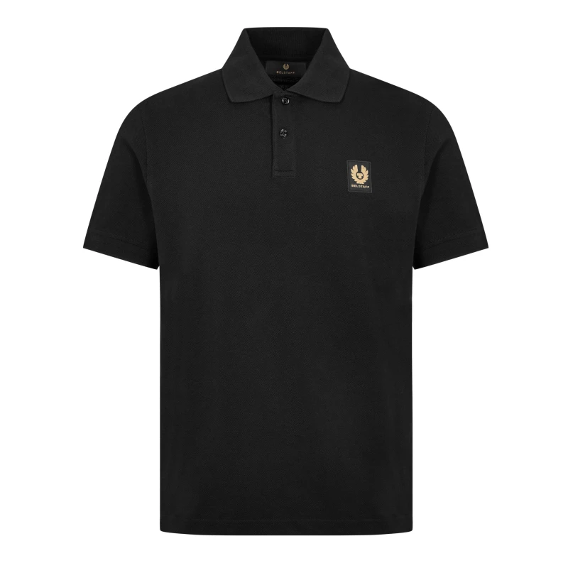 Image of BELSTAFF Cotton Pique Polo - Black XL