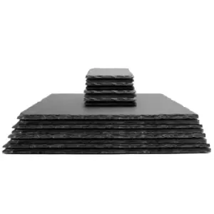 Image of Natural Slate Placemats & Coasters - 16pc M&amp;W