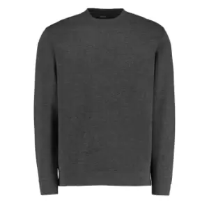 Image of Kustom Kit Mens Klassic Knitted Sweatshirt (L) (Dark Grey Marl)