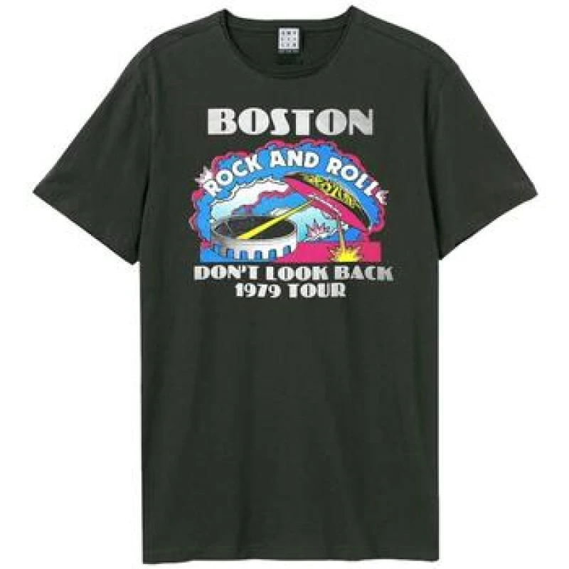 Image of Amplified Amplified Men Dont Look Back 79 Boston T-Shirt in Charcoal Size: X-Small Charcoal XS Male 5063806648482