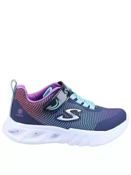 Image of Skechers Flicker Flash Light Trainer, Navy, Size 10.5 Younger