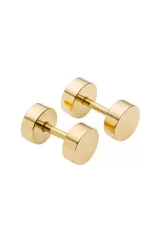 Image of Yellow Gold Plated Stainless Steel 6mm Round Stud Earrings