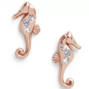 Image of Olivia Burton Under The Sea Seahorse Sparkle Rose Gold Stud