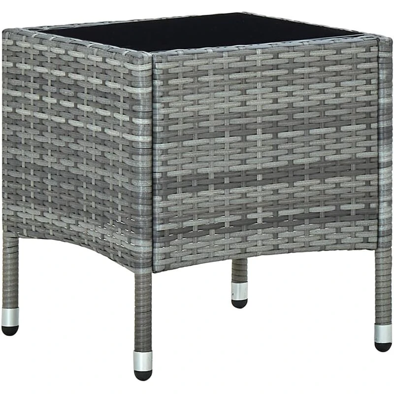 Image of VIDAXL Garden Table Grey 40x40x45cm Poly Rattan Vidaxl 8719883855868