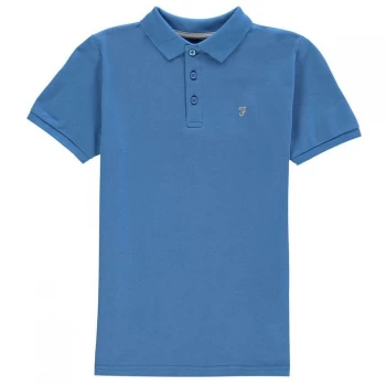 Image of Farah Bugs Polo Shirt - Capri Blue