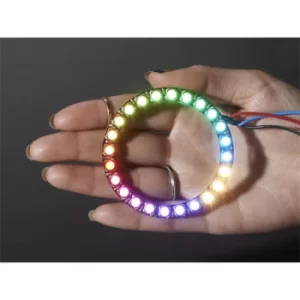 Image of Adafruit 2861 NeoPixel Adressable LED Ring 24 x 5050 RGBW (Warm Wh...