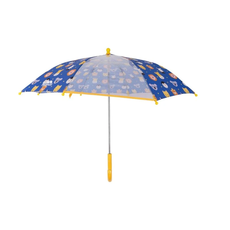 Image of Trespass Drizzle Animal Print Stick Umbrella in Blue Blue Unisex