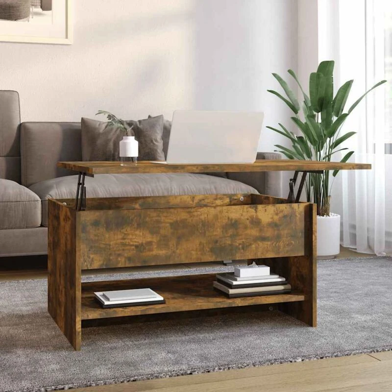 Image of VIDAXL Vidaxl - Coffee Table Smoked Oak 80x50x40cm Engineered Wood 8720286974155