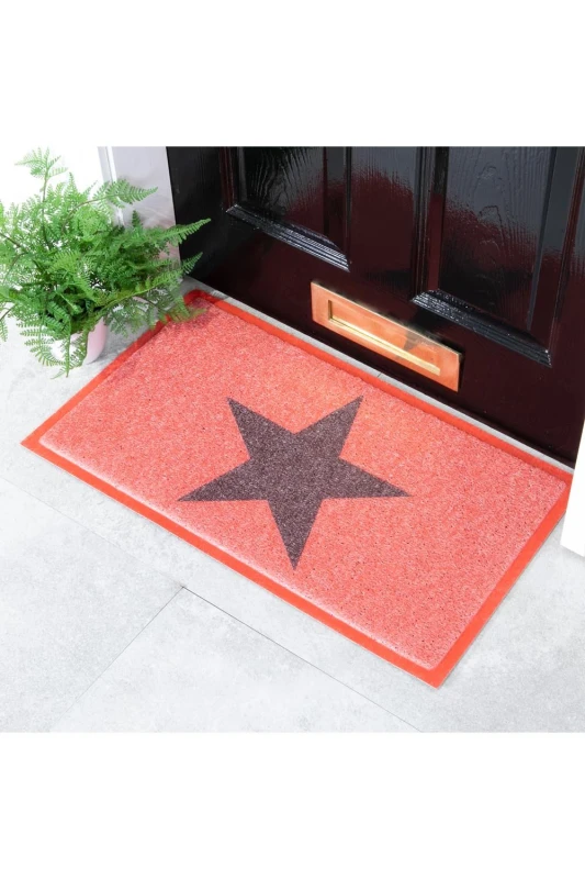 Image of Native Natural Pink Large Star Doormat (70 X 40Cm)