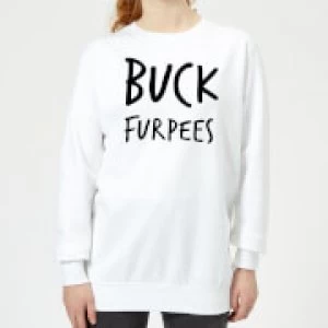 Image of Buck Furpees Womens Sweatshirt - White - 5XL