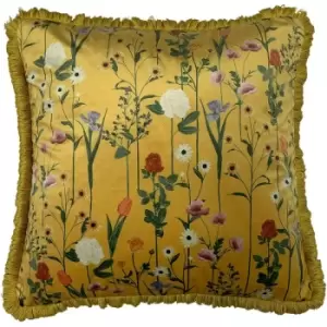 Image of Furn Fleura Cushion Cover (One Size) (Ochre Yellow) - Ochre Yellow