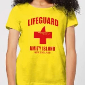 Image of Jaws Amity Island Lifeguard Womens T-Shirt - Yellow - S