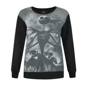 Image of Nightmare Before Christmas Womens/Ladies Sublimation Sweater (M) (Black)