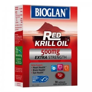 Image of Bioglan Red Krill Oil 500mg Extra Strength 30 Capsules