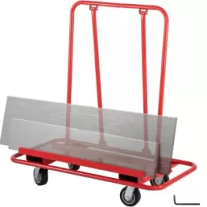 Image of VEVOR Drywall Cart, 45.3"L × 21.7"W × 31.5"H Drywall Sheet Carts with 2200 LBS/1 Ton Load Capacity, Heavy Duty Plasterboard Trolley w/ Four 5" Wheels,