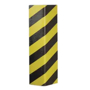 Image of Foam Corner Protector - dark grey & yellow stripe