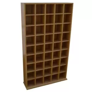 Image of Techstyle Pigeon Hole 585 Cd Media Storage Cubby Shelves Oak