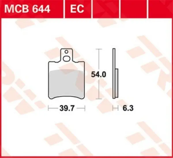 Image of TRW Organic Allround MCB644 Brake pad set Brake Pad Set, disc brake (402)