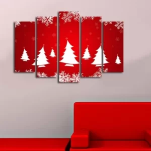 Image of 5PATNOEL-6 Multicolor Decorative Canvas Painting (5 Pieces)