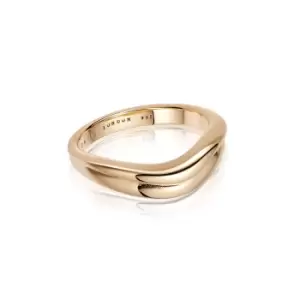 Image of Rings 18ct Gold Plate Sandwave Band Ring 18ct Gold Plate