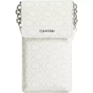 Image of Calvin Klein Ck Must Phone Pouch Xbody Mono - White