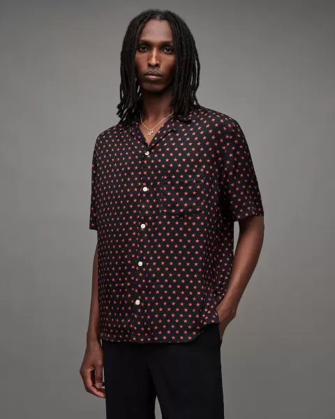 Image of AllSaints Stellar Mass Star Printed Relaxed Shirt