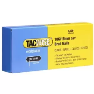 Image of Tacwise 18G 15mm Galvanised Brads Nails 18 Gauge 5000 Box 0394 DGN50V Ranger