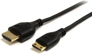 Image of StarTech 6 feet Slim High Speed HDMI Cable with Ethernet - HDMI to HDMI Mini M/M