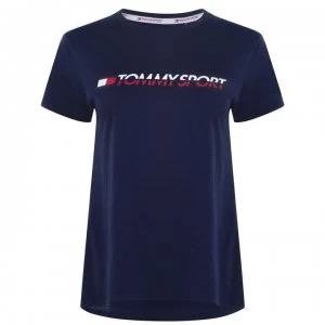 Image of Tommy Sport Logo T Shirt - SPORT NAVY401