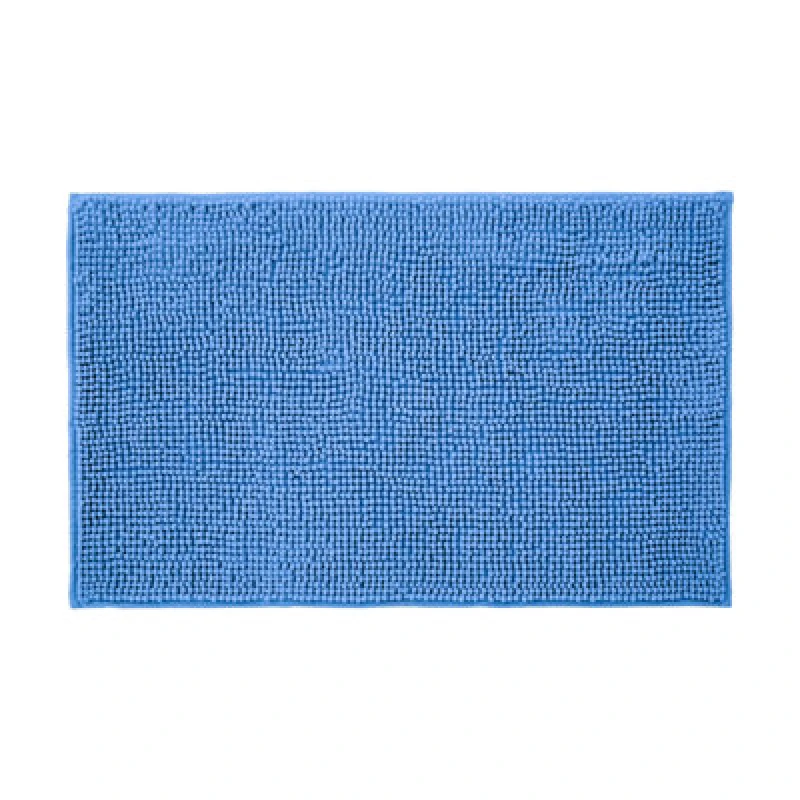 Image of Allure Bath Fashions Chenille Bobble Bath Mat Non Slip 60 X 90Cm - Blue