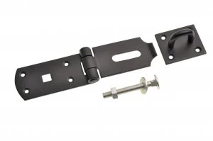 Image of Wickes Heavy Duty Door Hasp and Staple - Black 203mm