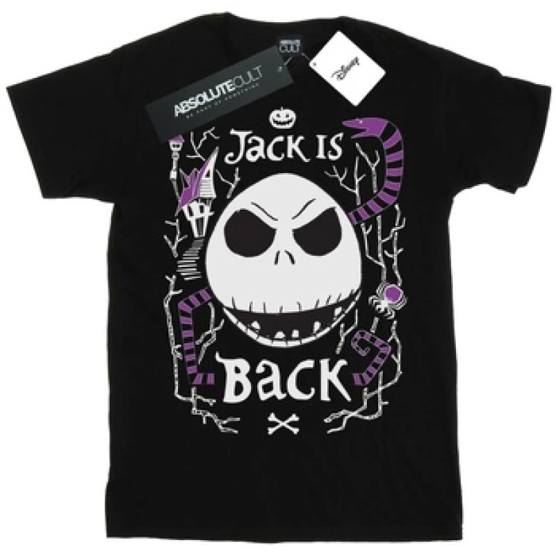 Image of Disney Nightmare Before Christmas Jack Is Back T-Shirt Black male