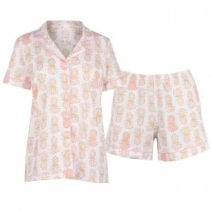 Image of Bedhead Gold Pineapple Cotton PJ Set - 4201BGoldenPine