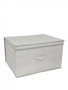 Image of Linen Look Jumbo Storage Chest - Grey