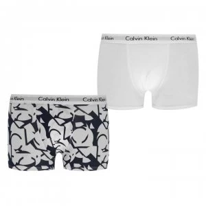 Image of Calvin Klein 2 Pack Trunks Junior Boys - White/Black OWY