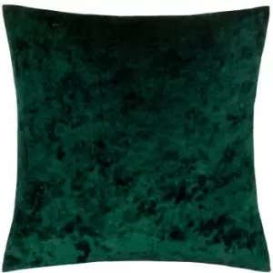 Image of Verona Crushed Velvet Cushion 55x55cm Emerald - Emerald - Paoletti