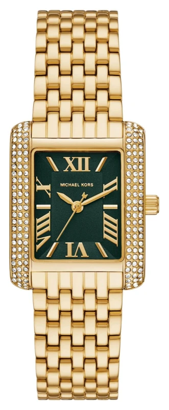 Image of Michael Kors MK4742 Womens Emery (33mm) Green Dial / Gold- Watch
