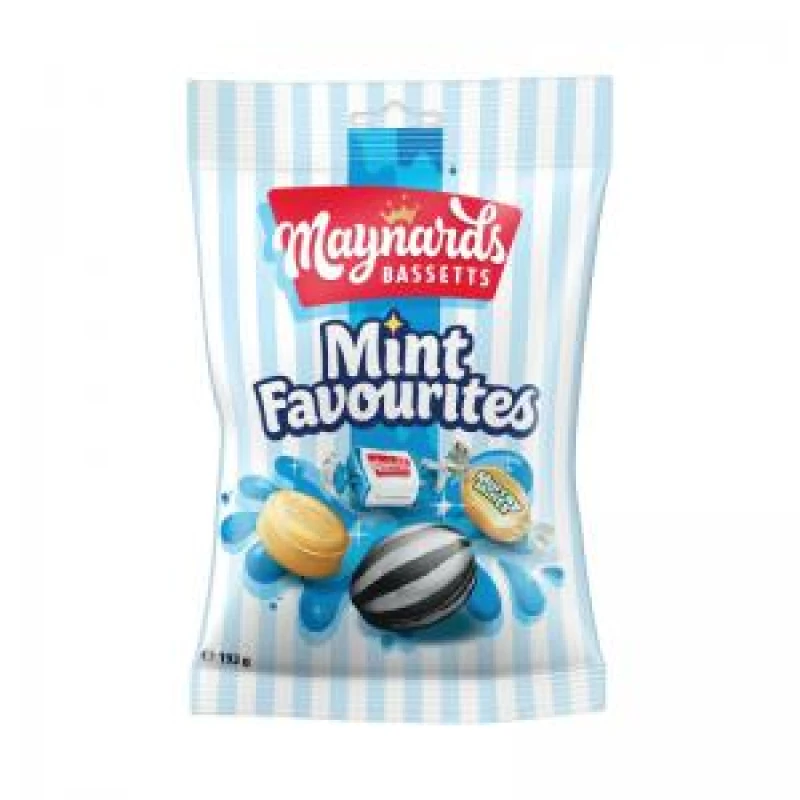 Image of Cadbury Gifts Direct Maynards Bassett's Mint Favourites Sweet Bag 192g 4262071