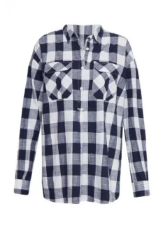 Image of French Connection Hadley Seeded Pop Over Shirt Blue