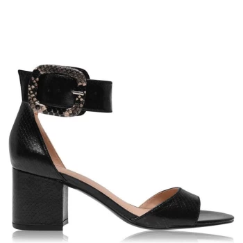 Image of Linea Buckle Heel - Black Snake