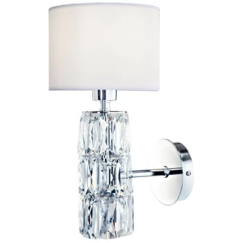 Image of Maytoni Lighting - Talento Wall Lamp Chrome with White Shade, 1 Light, E14