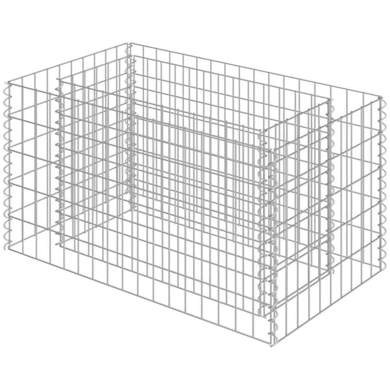 Image of VIDAXL Gabion Raised Bed Galvanised Steel 90x50x50cm Vidaxl 8719883592046