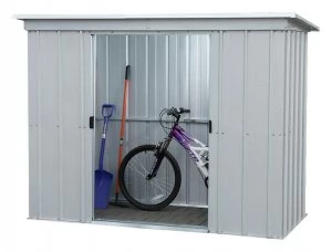 Image of Yardmaster Pent Metal Garden Shed - 8 x 4ft