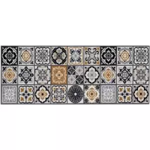Image of Washamat Kensington Runner Victorian Tile Beige 150 X 50Cm